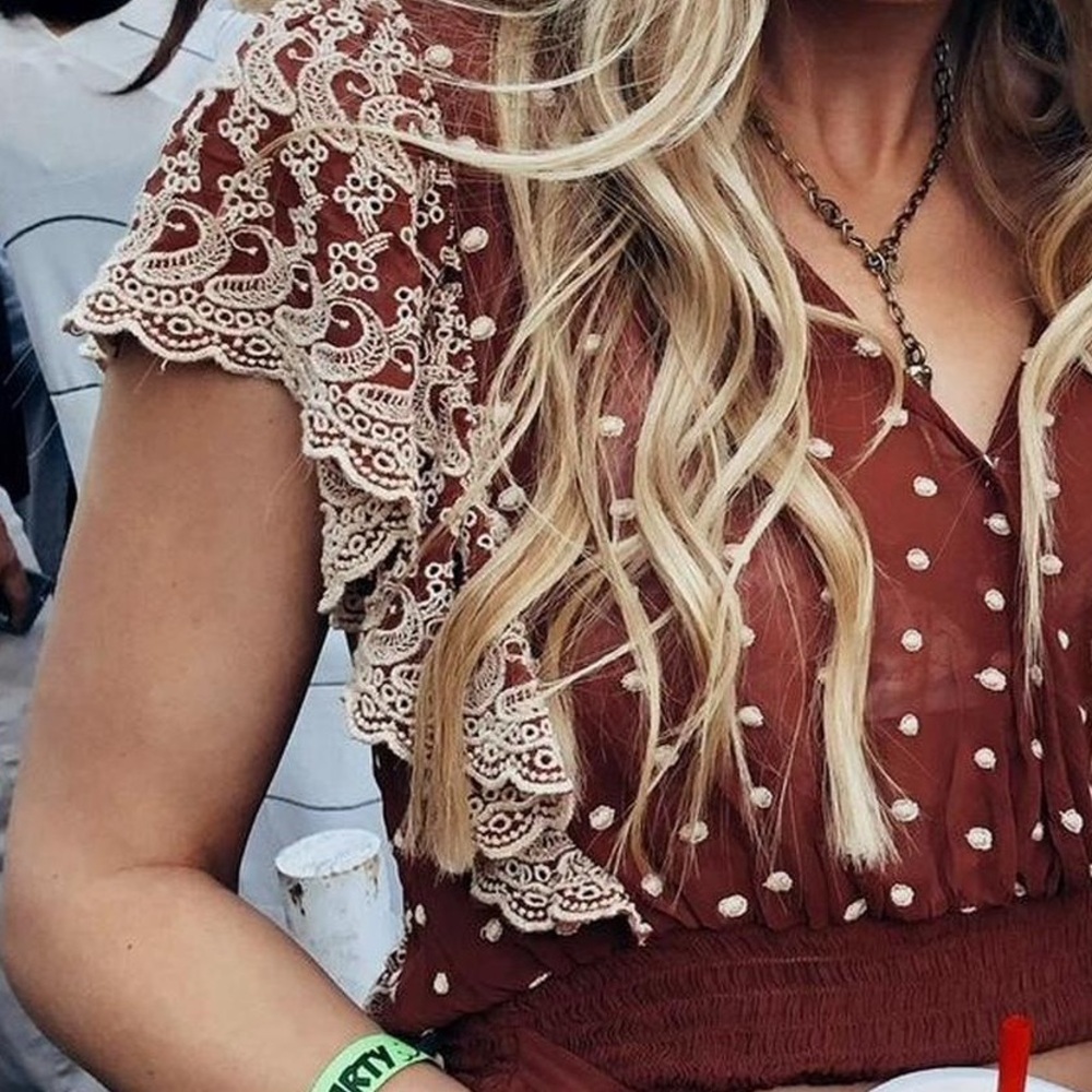 NWT Free People Wrap Butterfly Sleeve Top